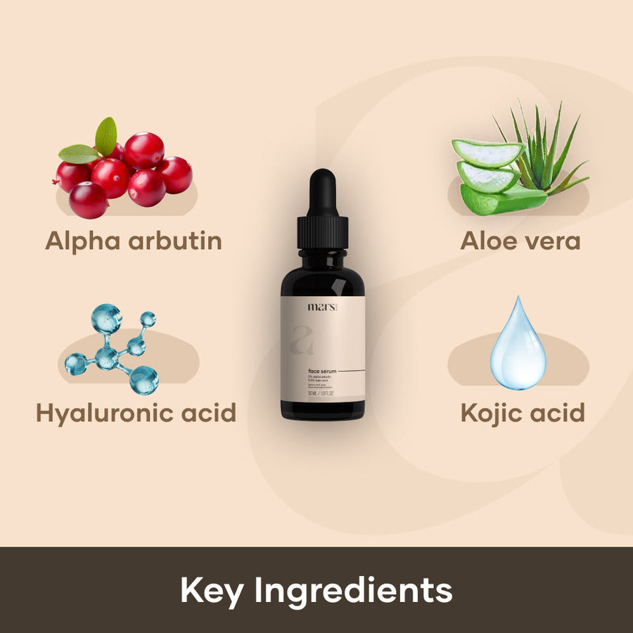 Acne Repair Formula: Alpha Arbutin Serum & Vitamin C Gummies with Hyaluronic Acid