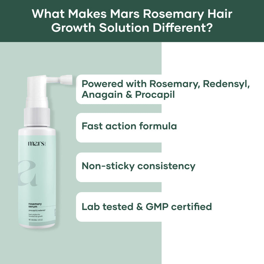 Mars Rosemary Hair Growth Serum - Powered with Redensyl & Procapil